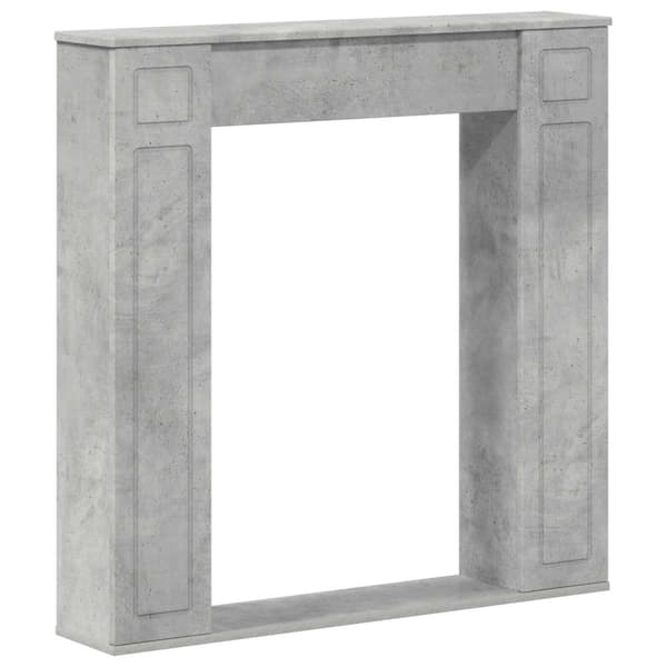 Eldstadsram Betonggrå 100 x 20 x 100 cm Konstruerat trä
