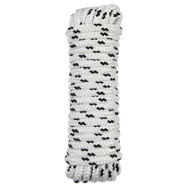 Båtsnöre 15 m 1 Vit och svart Polyester