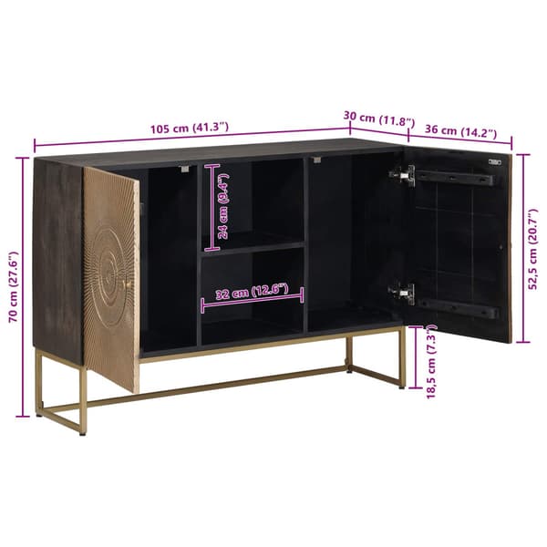 Sideboard Mässing 105 x 30 x 70 cm
