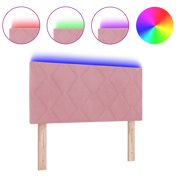 LED huvuddyna Rosa 100 cm Sammet