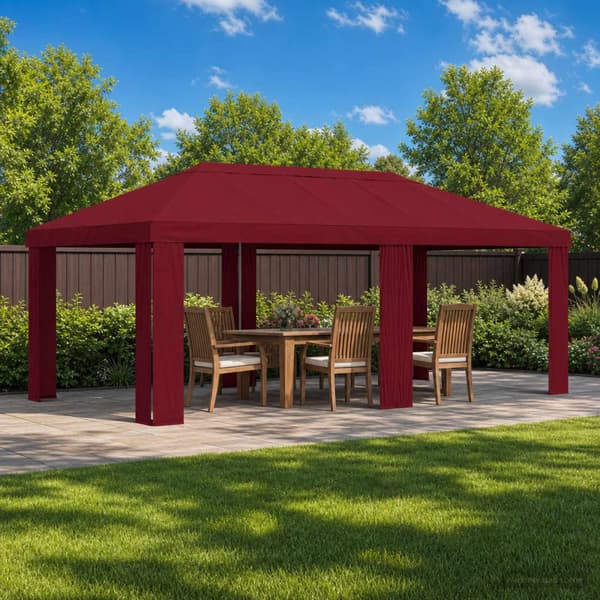 Tältöverdrag 6 x 3 m Vinröd Polyester 190 gsm