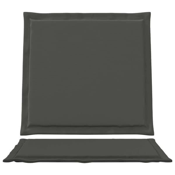 Sitt- och Ryggkuddar 2 pcs Antracit 47 x 45 x 2 cm Polyester