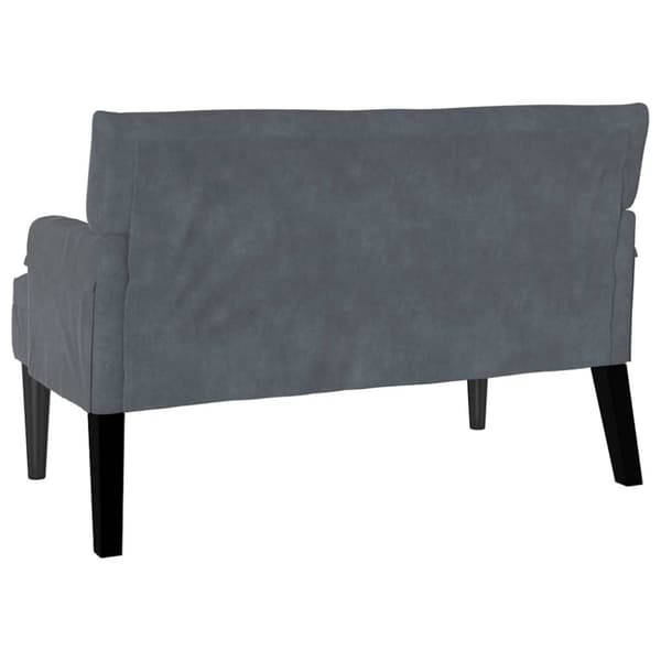 Chesterfield Bänk Mörkgrå 112 x 65,5 x 75 cm Sammet