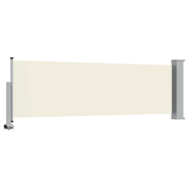 Infällbar sidomarkis 80x300 cm gräddvit