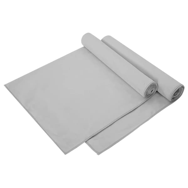 Sporthanddukar 2 pcs Grå 140 x 70 cm Polyester och polyamid
