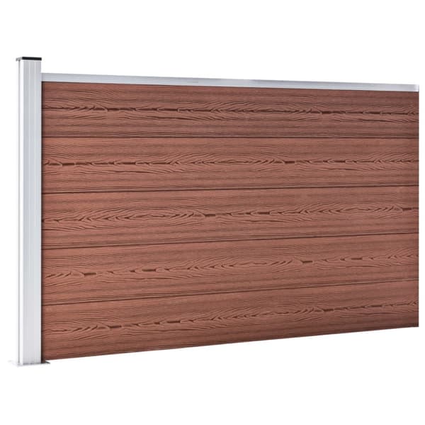 Staketpanel WPC 175x105 cm brun