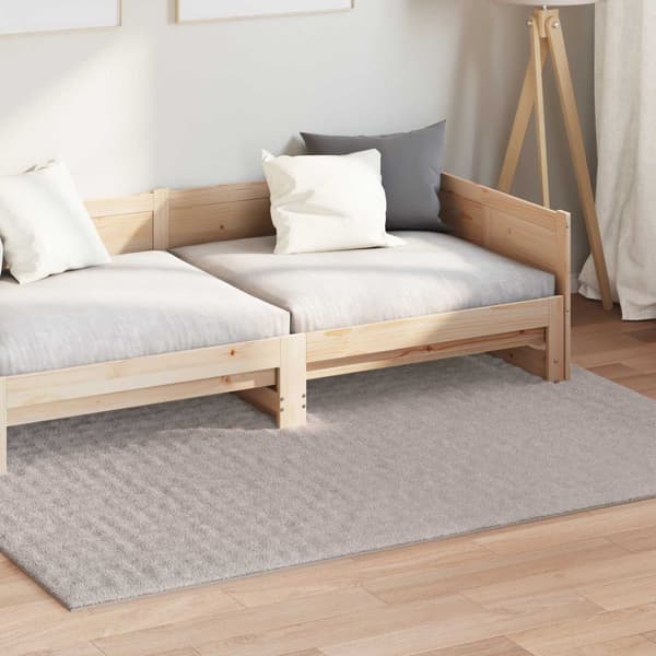 Områdesmattor Rektangulär SIROLO Sand 170 x 120 cm Polyester
