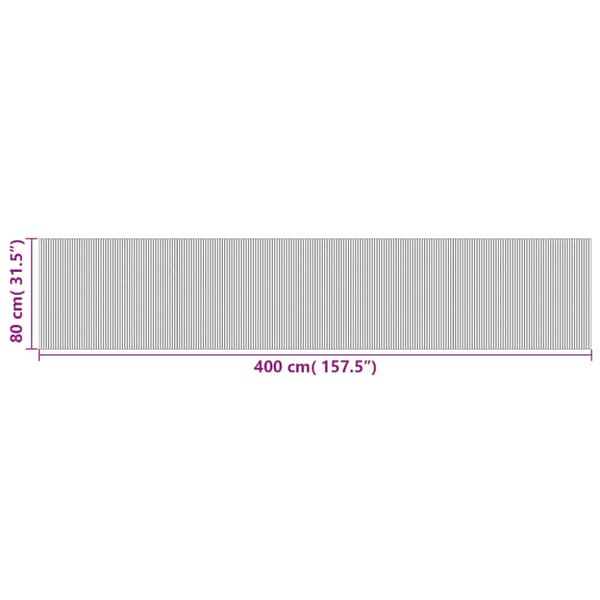 Matta rektangulär svart 80x400 cm bambu