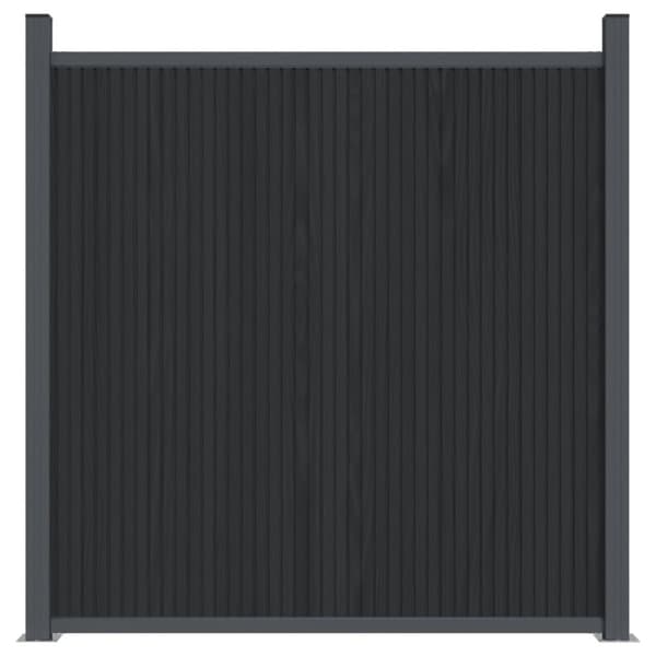 Staketpanel WPC grå 180x186 cm