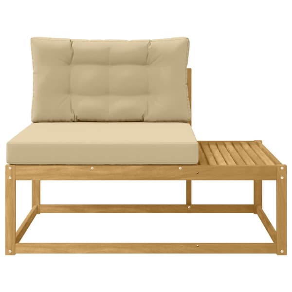 Modulsoffa utomhus med kudde Vit 115 x 83 x 73 cm Polyester