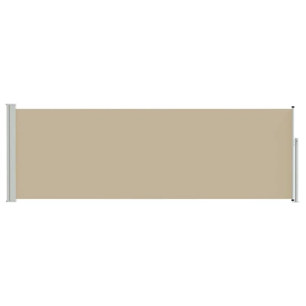 Utfällbar sidomarkis Beige 300 x 100 cm Polyester