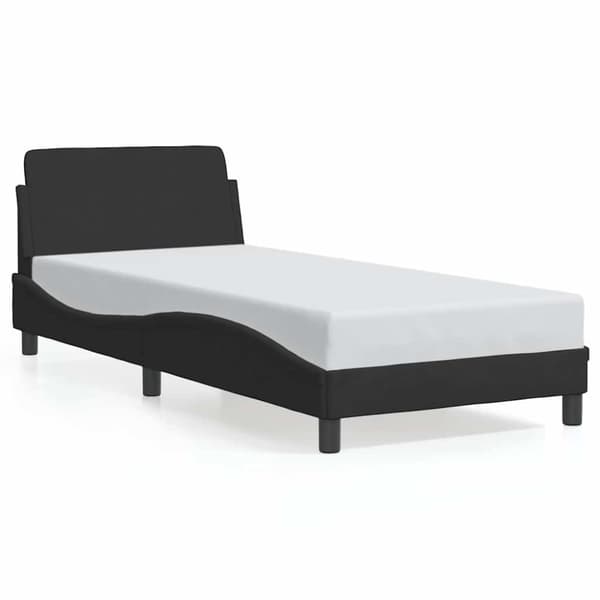 Sängram Dover svart 90x190 cm sammet