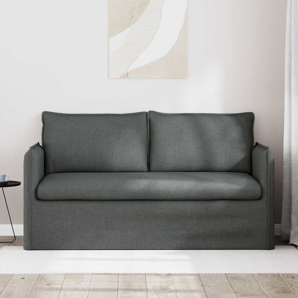 Soffa Mörkgrå 156 x 82 x 85 cm tyg