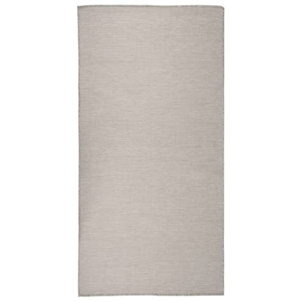 Utomhusmatta plattvävd 100x200 cm ljusgrå