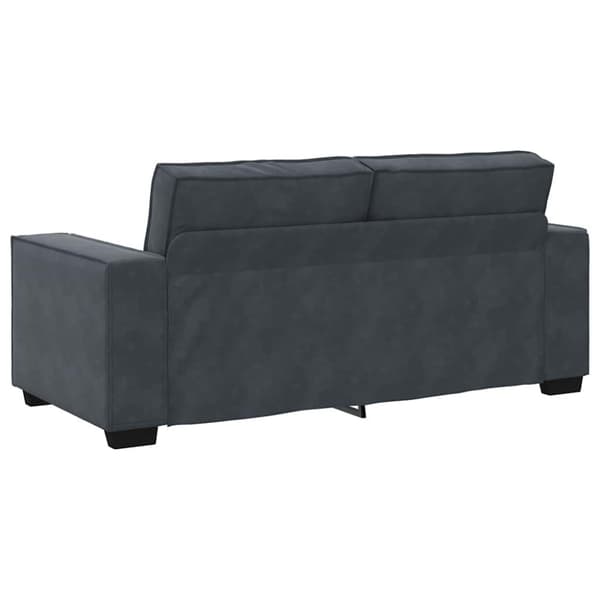 Soffa 2-sits mörkgrå 180x78x84 cm sammet