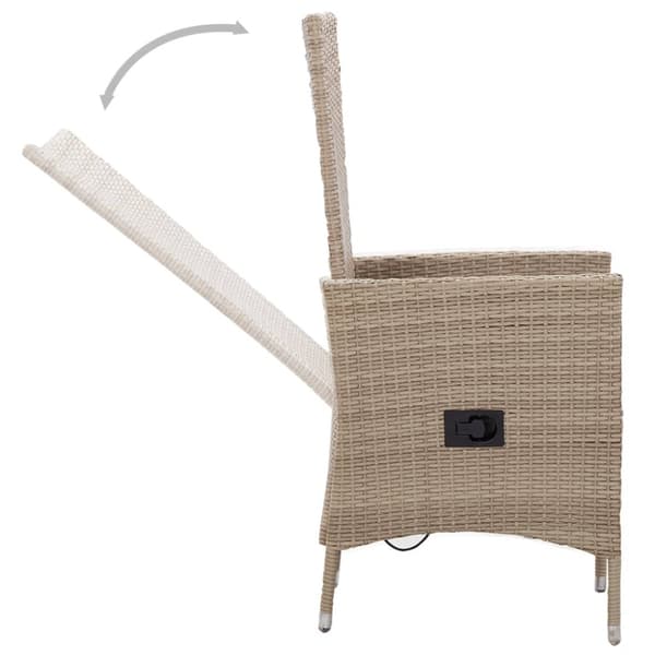 Matgrupp för trädgården 5 delar beige