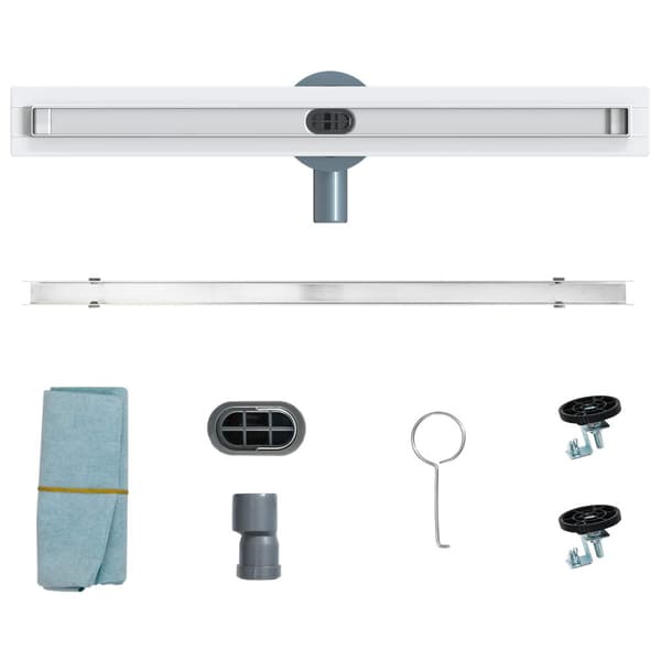 360° Duschavlopp med smal modell Silver 60 cm