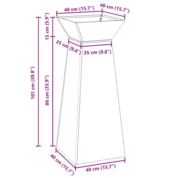 Pelarkrukor Vit 40 x 40 x 100 cm