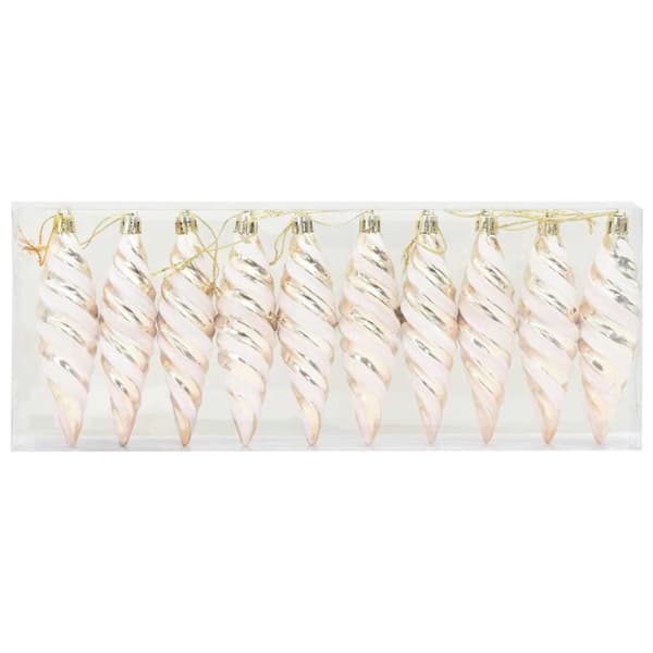 Jul Spiralformad Kula 40 pcs champagne Plast