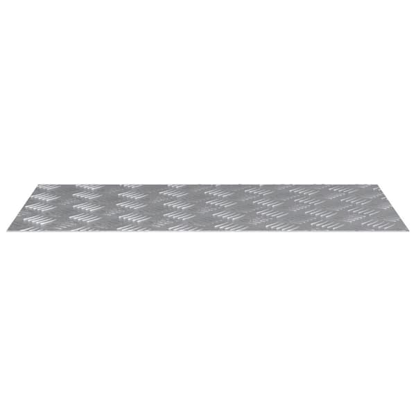 Trappsteg Rektangulär 4 pcs Silver 80 x 40 cm Aluminium