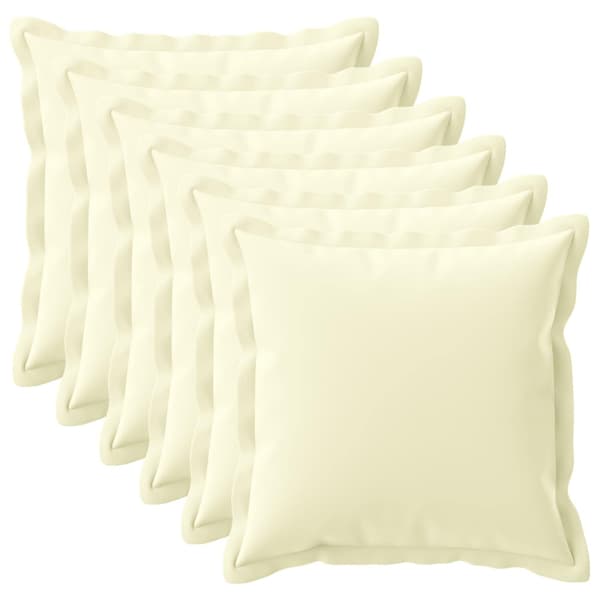 Kuddöverdrag 6 st HOUTEN Gräddvit 70 x 70 cm Polyester