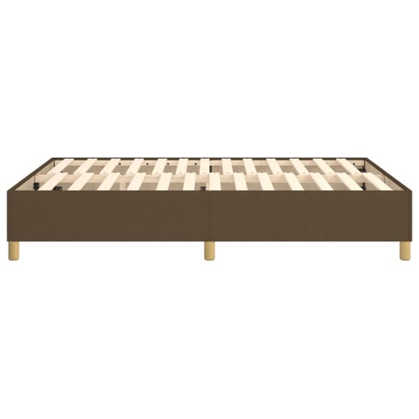 Boxspring-sängram mörkbrun 140x200 cm tyg