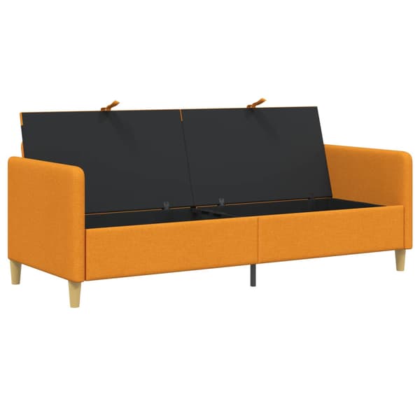 Soffa med förvaring Mörkgul 192 x 78 x 87 cm Polyester
