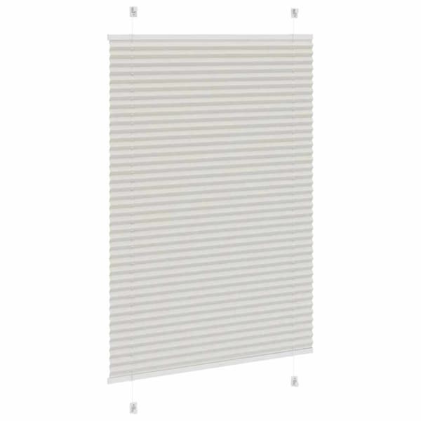 Plisserad persienn ljusgrå 85x100 cm tyg bredd 84,4cm polyester