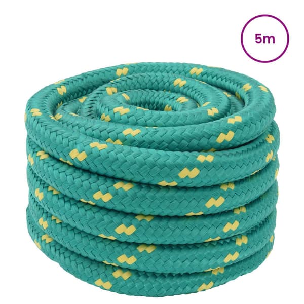Båtsnöre 6 mm 5 m Grön