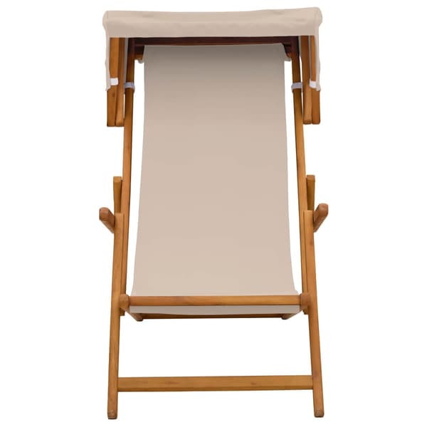 Deck Chair 2 st 3 Position Massiv Eukalyptus Trä Beige