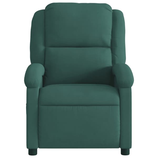 Reclinerfåtölj mörkgrön sammet