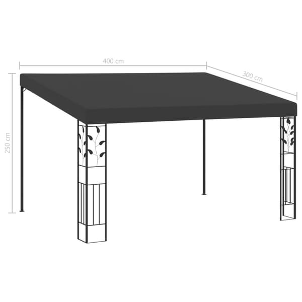 Väggmonterad paviljong 4x3x2,5 m antracit