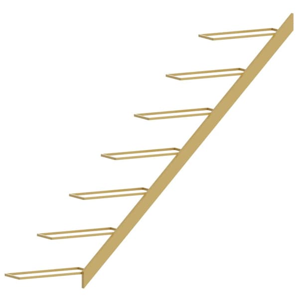 Väggmonterat vinställ för 7 flaskor 2 st guld metall