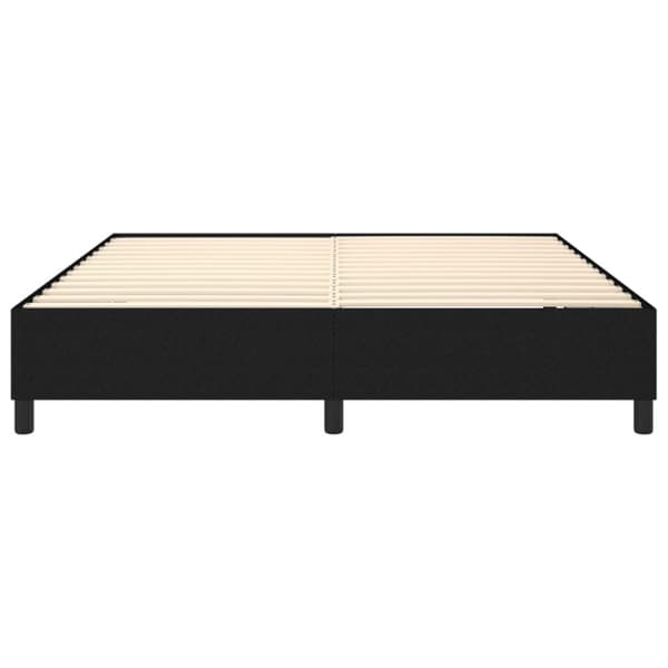 Boxspring-sängram svart 160x200 cm tyg