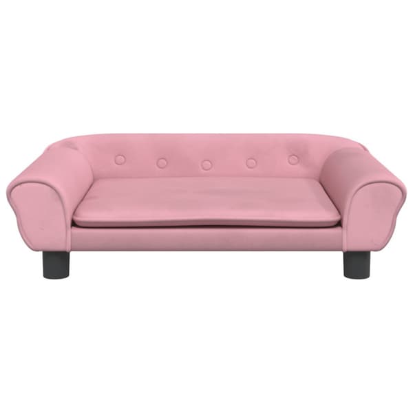 Hundbädd rosa 70x48x22 cm sammet
