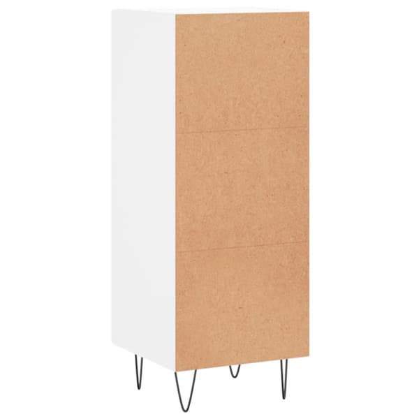 Skänk vit 34,5x34x90 cm konstruerat trä