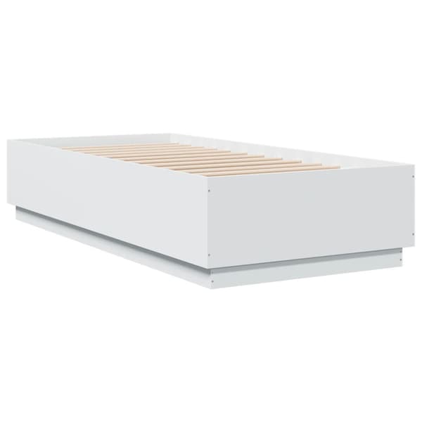 Sängram vit 100x200 cm konstruerad trä