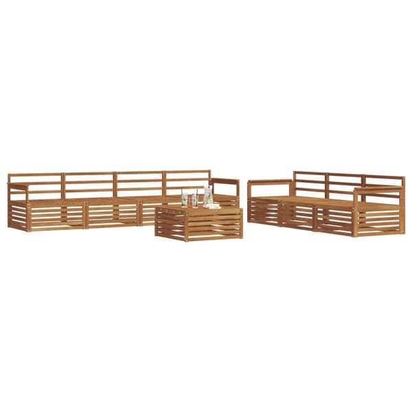 Utomhussoffset 8 pcs Naturfärg