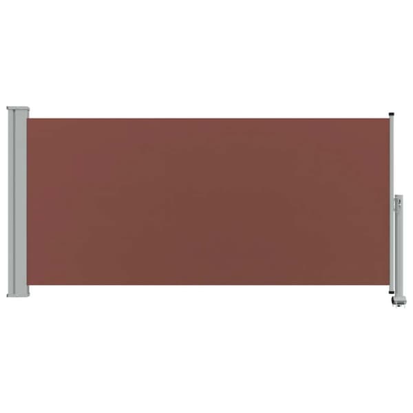 Infällbar sidomarkis 120x300 cm brun