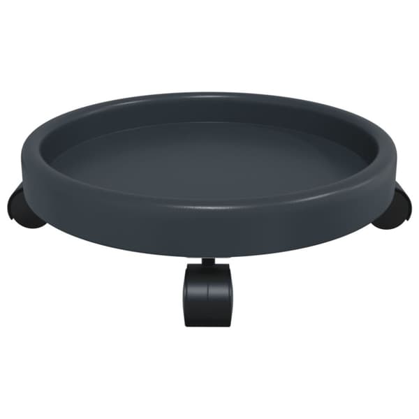 Blomvagnar med hjul 2 st grå diameter 34 cm 35 kg