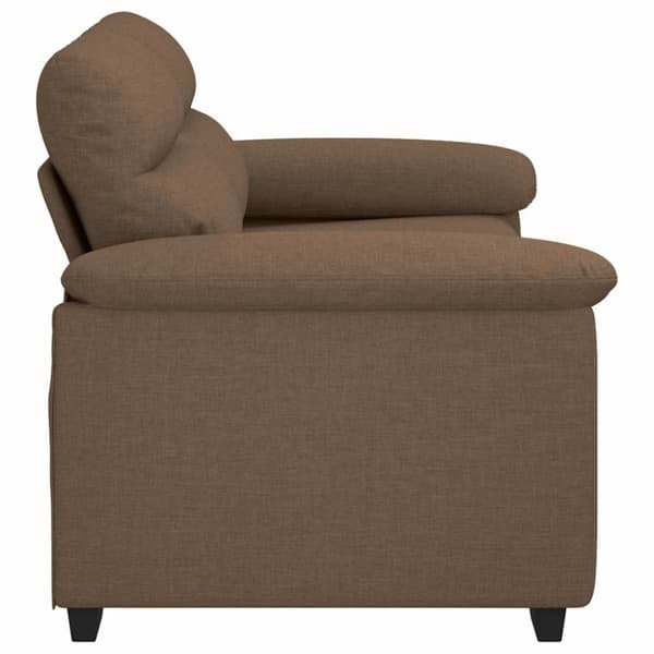 2-sitssoffa brun 160x81x84 cm tyg