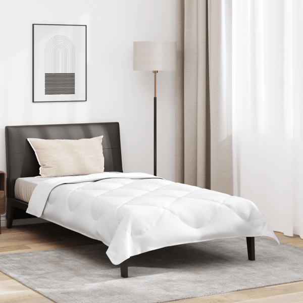 Duntäcke med kudde 2 pcs Vit Mikrofiber