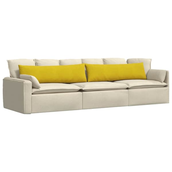 Sofakuddar 2 pcs Gul 145 x 40 cm Kordread tyg