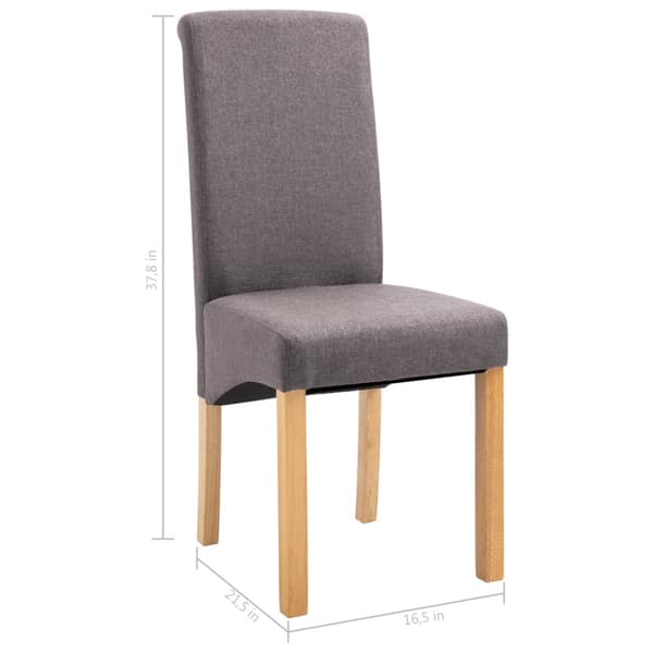 Matstolar 4 st taupe tyg