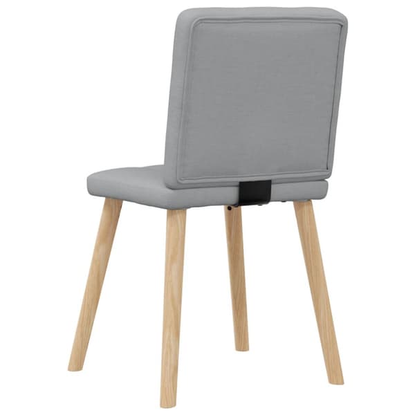 Matstolar 4 st ljusgrå tyg