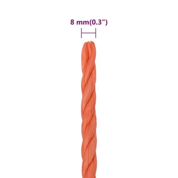 Rep orange 8 mm 50 m polypropylen