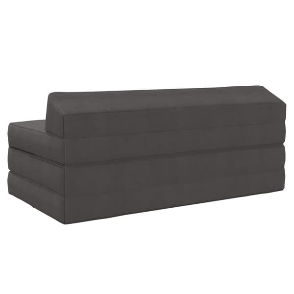 Fällbar Soffbed Mörkgrå 120 x 60 x 49 cm Tyg