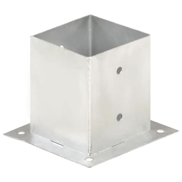 Stolpfot 4 st galvaniserad metall 121 mm