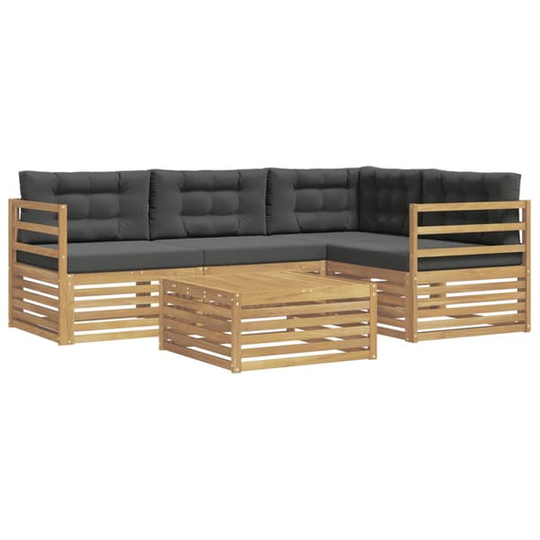 Utomhussoffset med kudde 5 pcs