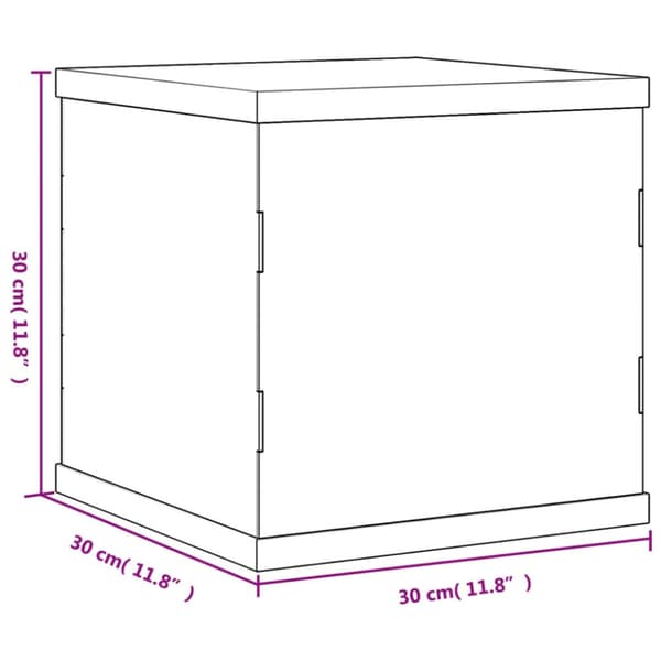 Akryllåda transparent 30x30x30 cm